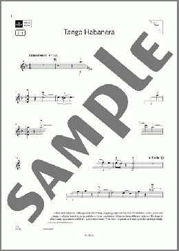 Tango Habanera (Grade 5, C1, from the ABRSM Violin Syllabus from 2024)(Barbara Arens) 楽譜 バイオリン ダウンロード