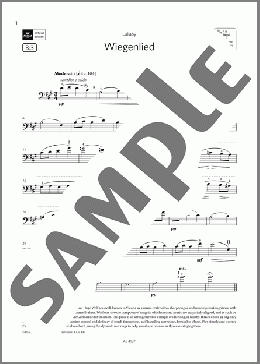 Wiegenlied (Grade 4, B3, from the ABRSM Cello Syllabus from 2024)(Hugo Wolf) 楽譜 チェロ ダウンロード