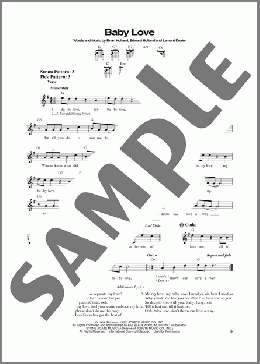 Baby Love(The Supremes) 楽譜 メロディ ダウンロード