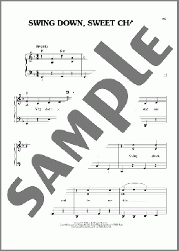 Swing Down, Sweet Chariot(Elvis Presley) 楽譜 ピアノ（ソロ） ダウンロード