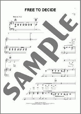 Free To Decide(The Cranberries) 楽譜 ピアノ & ボーカル & ギター ダウンロード