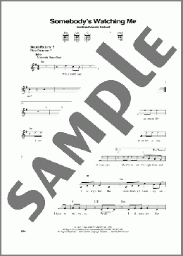 Somebody's Watching Me(Rockwell) 楽譜 メロディ ダウンロード