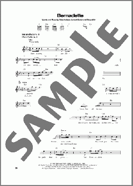 Bernadette(The Four Tops) 楽譜 メロディ ダウンロード