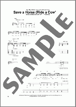 Save A Horse (Ride A Cowboy)(Big & Rich) 楽譜 ギター（ソロ） ダウンロード