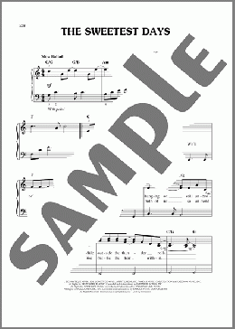 The Sweetest Days(Vanessa Williams) 楽譜 ピアノ（ソロ） ダウンロード