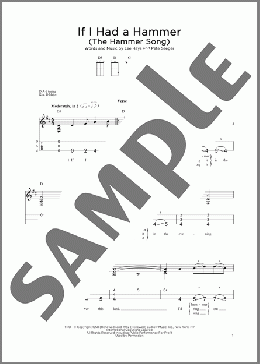 If I Had A Hammer (The Hammer Song) (arr. Steven B. Eulberg)(Peter, Paul & Mary) 楽譜 その他 ダウンロード
