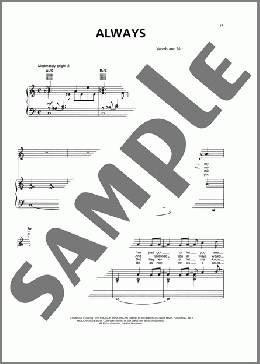 Always(Gary Chapman/Michael W. Smith) 楽譜 ピアノ & ボーカル & ギター ダウンロード