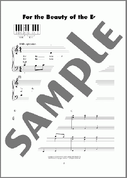 For The Beauty Of The Earth (arr. Carol Klose)(Conrad Kocher/Folliot S. Pierpoint) 楽譜 ピアノ（ソロ） ダウンロード