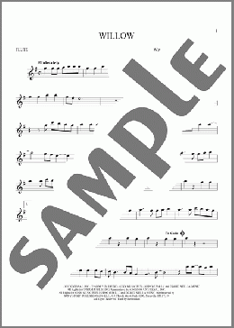 willow(Taylor Swift) 楽譜 フルート ダウンロード