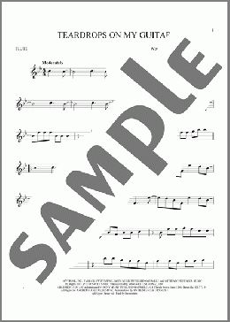 Teardrops On My Guitar(Taylor Swift) 楽譜 フルート ダウンロード
