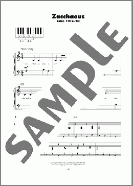 Zacchaeus(Traditional) 楽譜 ピアノ（ソロ） ダウンロード