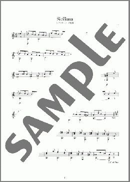 シチリアーナ イ短調 ＜Siciliana a-moll＞(Carcassi Matteo) 楽譜 ギター（ソロ） 中級 ダウンロード