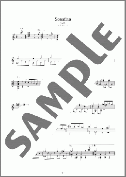 ソナティーナ ハ長調 Op.25 ＜Sonatina C-dur Op.25＞(Paganini Nicolo) 楽譜 ギター（ソロ） 中級 ダウンロード