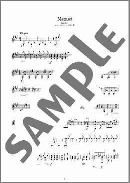 ソナタ 第2番「メヌエット」 ＜Sonata 2 Menuet＞(Diabelli Antonio) 楽譜 ギター（ソロ） 中級 ダウンロード