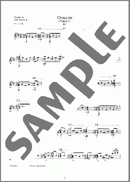祈り ＜Oracion (Plegaria)＞(Agustin Barrios-Mangore) 楽譜 ギター（ソロ） 上級 ダウンロード