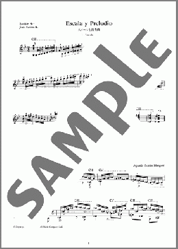 スケールと前奏曲 ＜Escala y Preludio＞(Agustin Barrios-Mangore) 楽譜 ギター（ソロ） 上級 ダウンロード
