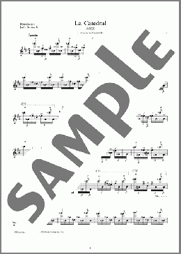 大聖堂 ＜La Catedral＞(Agustin Barrios-Mangore) 楽譜 ギター（ソロ） 上級 ダウンロード