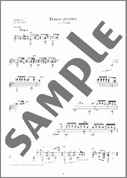 グヮラニ舞曲 ＜Danza guarani＞(Agustin Barrios-Mangore) 楽譜 ギター（ソロ） 上級 ダウンロード