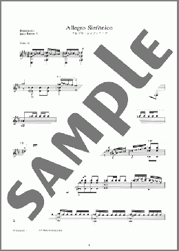 アレグロ・シンフォニック ＜Allegro Sinfonico＞(Agustin Barrios-Mangore) 楽譜 ギター（ソロ） 上級 ダウンロード
