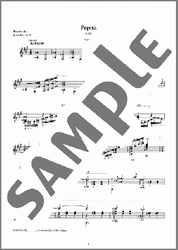 ペピータ ＜Pepita (Vals)＞(Agustin Barrios-Mangore) 楽譜 ギター（ソロ） 上級 ダウンロード