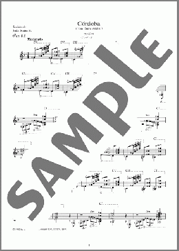 アンデス組曲「コルドバ」 ＜Suite Andia Cordoba＞(Agustin Barrios-Mangore) 楽譜 ギター（ソロ） 上級 ダウンロード