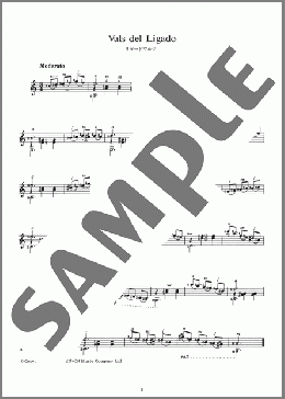 リガードワルツ ＜Vals del Ligado＞(Benites R. Jesus) 楽譜 ギター（ソロ） 中級 ダウンロード