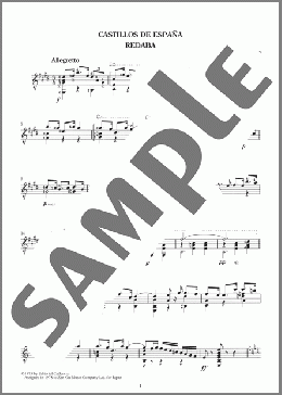 組曲〈スペインの城〉「レダーバ」 ＜Redaba＞(Federico Moreno-Torroba) 楽譜 ギター（ソロ） 上級 ダウンロード
