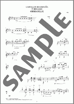 組曲〈スペインの城〉「トゥレガーノ(山唄)」 ＜Turegano (Serranilla)＞(Federico Moreno-Torroba) 楽譜 ギター（ソロ） 上級 ダウンロード
