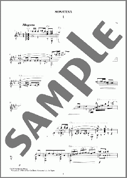 ソナティナ ＜Sonatina＞(Federico Moreno-Torroba) 楽譜 ギター（ソロ） 上級 ダウンロード