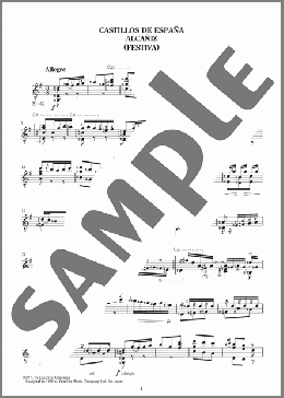 組曲〈スペインの城〉「アルカニス(祝祭)」 ＜Alcanis (Festiva)＞(Federico Moreno-Torroba) 楽譜 ギター（ソロ） 上級 ダウンロード