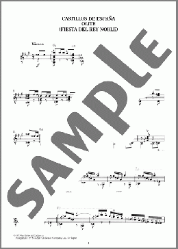 組曲〈スペインの城〉「オリーテ(高貴な王の祭り)」 ＜Olite (Fiesta del Rey Noble)＞(Federico Moreno-Torroba) 楽譜 ギター（ソロ） 上級 ダウンロード