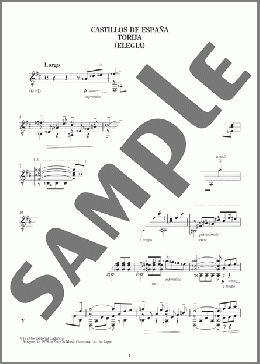 組曲〈スペインの城〉「トリーハ(悲歌)」 ＜Torija (Elegia)＞(Federico Moreno-Torroba) 楽譜 ギター（ソロ） 上級 ダウンロード
