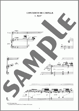 カスティーリャ協奏曲 ＜Concierto de Castilla＞(Federico Moreno-Torroba) 楽譜 ギター（ソロ） 上級 ダウンロード
