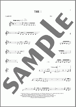 the 1(Taylor Swift) 楽譜 クラリネット ダウンロード