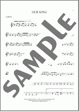 Our Song(Taylor Swift) 楽譜 クラリネット ダウンロード
