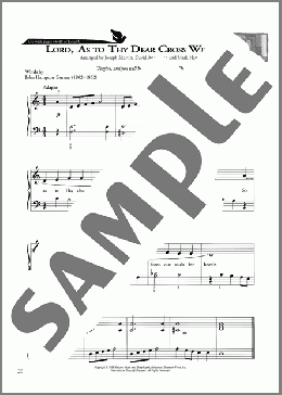 Lord, As To Thy Dear Cross We Flee(Adam Kreiger/John Hampton Gurney) 楽譜 その他 ダウンロード