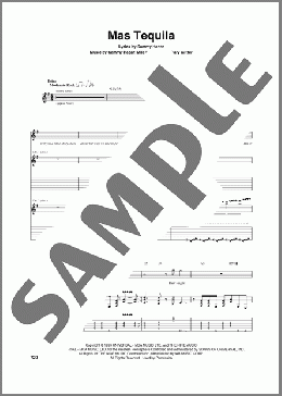 Mas Tequila(Sammy Hagar) 楽譜 ギター（ソロ） ダウンロード