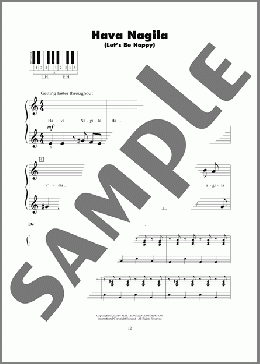 Hava Nagila (Let's Be Happy)(Moshe Nathanson/Abraham Z. Idelsohn) 楽譜 ピアノ（ソロ） ダウンロード