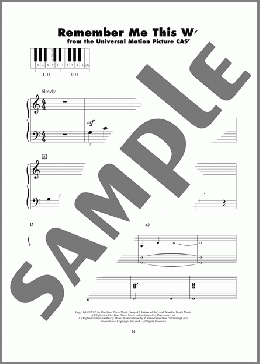 Remember Me This Way (from Casper)(Jordan Hill) 楽譜 ピアノ（ソロ） ダウンロード