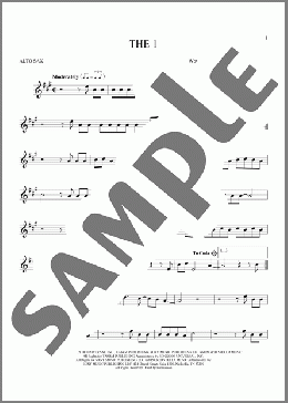 the 1(Taylor Swift) 楽譜 アルトサックス（ソロ） ダウンロード