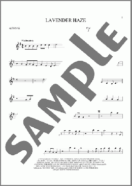 Lavender Haze(Taylor Swift) 楽譜 アルトサックス（ソロ） ダウンロード