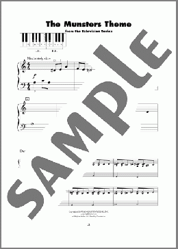 The Munsters Theme(Jack Marshall) 楽譜 ピアノ（ソロ） ダウンロード