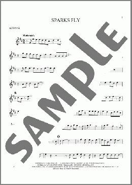 Sparks Fly(Taylor Swift) 楽譜 アルトサックス（ソロ） ダウンロード