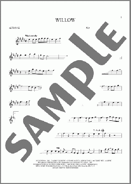 willow(Taylor Swift) 楽譜 アルトサックス（ソロ） ダウンロード