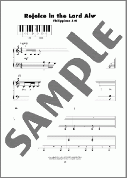 Rejoice In The Lord Always(Traditional/Philippians 4:4) 楽譜 ピアノ（ソロ） ダウンロード