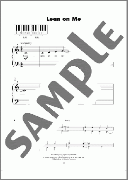 Lean On Me(Bill Withers) 楽譜 ピアノ（ソロ） ダウンロード