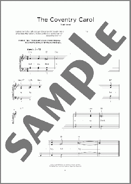 Coventry Carol(Robert Croo/Traditional English Melody) 楽譜 その他 ダウンロード