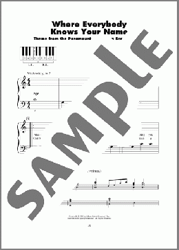 Where Everybody Knows Your Name (from Cheers)(Gary Portnoy/Judy Hart Angelo) 楽譜 ピアノ（ソロ） ダウンロード
