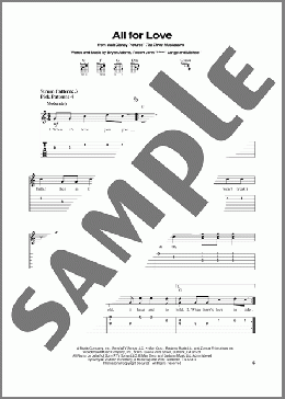 All For Love(Bryan Adams, Rod Stewart & Sting) 楽譜 ギター（ソロ） ダウンロード