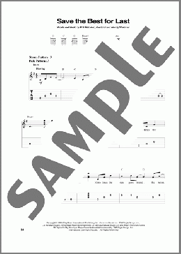 Save The Best For Last(Vanessa Williams) 楽譜 ギター（ソロ） ダウンロード